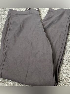Willit Men's Tailored Linen & Cotton Dress Pants in Dark Brown Size 34x32